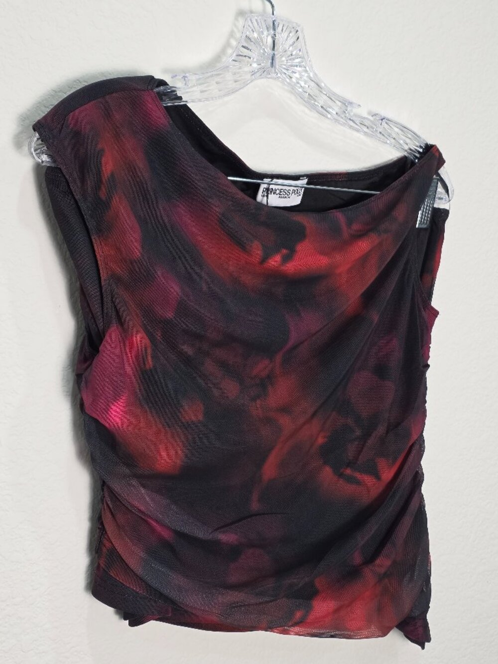 Princess Polly Maribella Mesh Two Piece Skirt Set Black Red NWT US 10